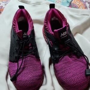 JIEFU Women's Pink STEEL TOE  Sneakers